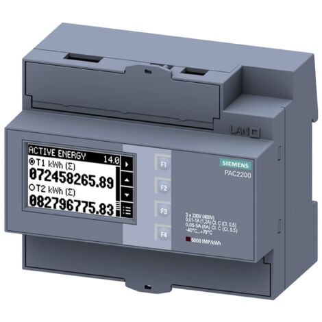 Dispositivo di misura Siemens Sentron PAC2200 attacco Din 7KM22002EA301DA1