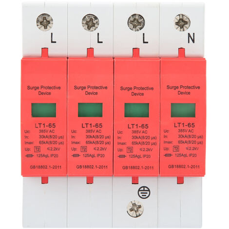 Dispositivo di protezione da sovratensioni domestico 4P 30 kA-65 kA 385 V