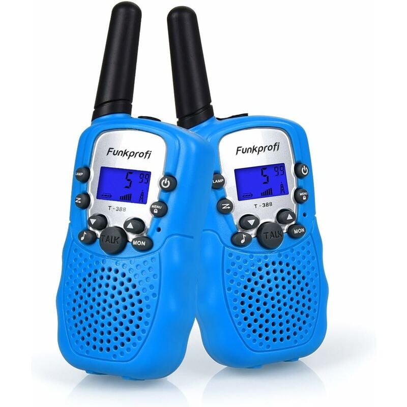 Image of Fortuneville - walkie talkie per bambini, radio T-388 per bambini dai 3 anni pmr 446 portata fino a 3 km 8 canali per shopping, parco divertimenti,