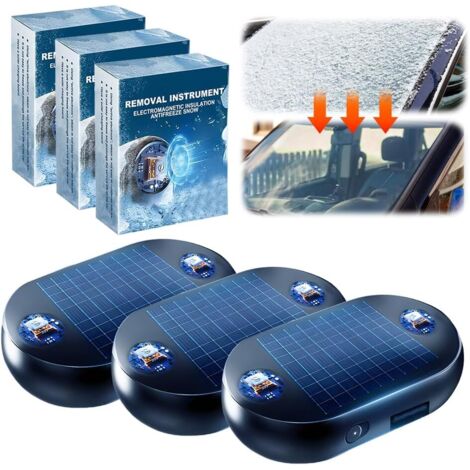 Dispositivo electromagnético anticongelante para quitar la nieve del coche, instrumento electromagnético anticongelante para quitar la nieve del coche y del hogar (3 unidades, A)