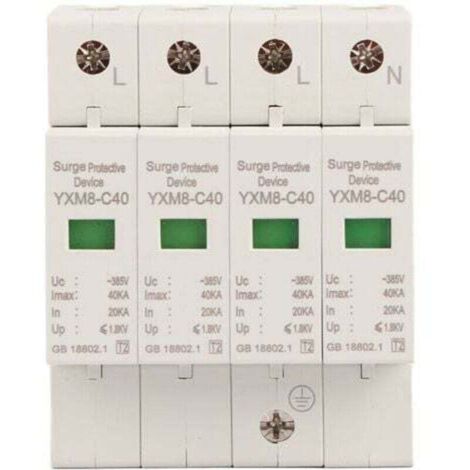 Dispositivo protector contra sobretensiones domésticas Ulisem4P 40KA con riel DIN para protección contra tormentas