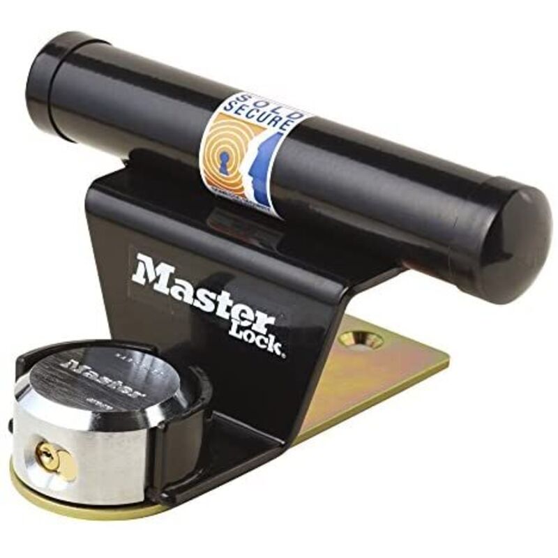 Master Lock - Kit antirrobo para candado de puerta de garaje masterlock con arco oculto 71 mm + barra de fijación + kit de montaje incluido