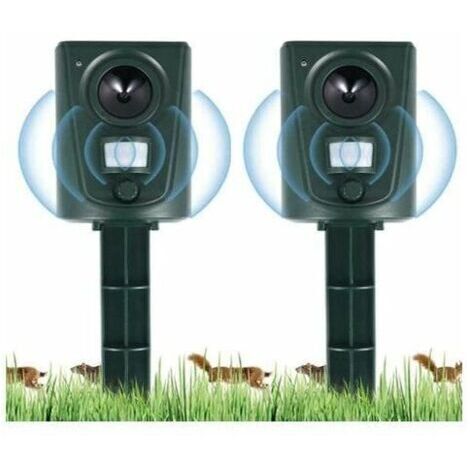 Dispositivo Ultrasónico 2023 para Jardín, Antimascotas con Estacas, Impermeable, Protege contra Gatos, Perros y Pájaros