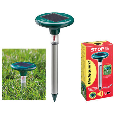 Dispositivo ultrasónico para ahuyentar topos y roedores AR-T3 – para jardín – alimentado por electricidad
