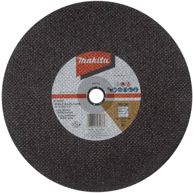 Disque a tronconner inox 355X2,8X25,4MM A30P 5 pcs Makita B-64565-5