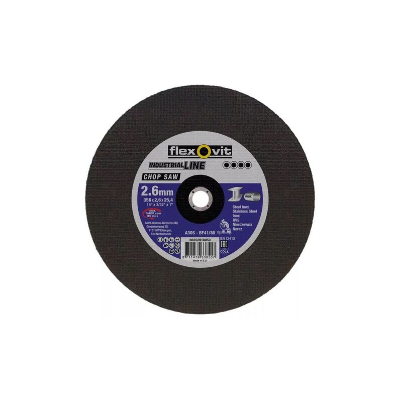 Meule à tronçonner CHOP SAW - Ø 356 mm - Épaisseur 2.6 mm - FLEXOVIT