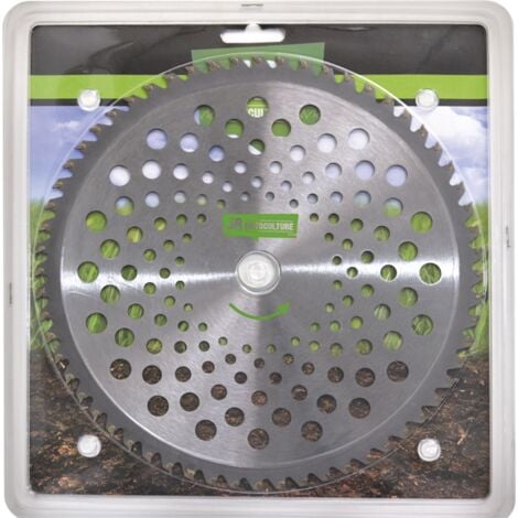 Disque 60 dents pointes carbures pour débroussailleuse 255 mm alésage 25,4 mm épaisseur 1,4 mm DDS015 JR