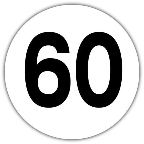 Disque 60 KM/H Adhésif pour Limitation de Vitesse