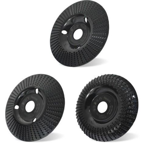 Disque à bois pour meuleuse d'angle 125 mm, 3 disques de meulage pour façonnage, meulage et coupe.