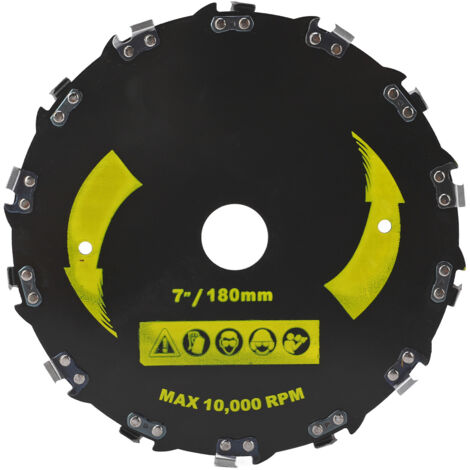 Disque à chaîne en acier allié, angle droit, lame pour scie, bois/plastique, 7 pouces, 14 dents