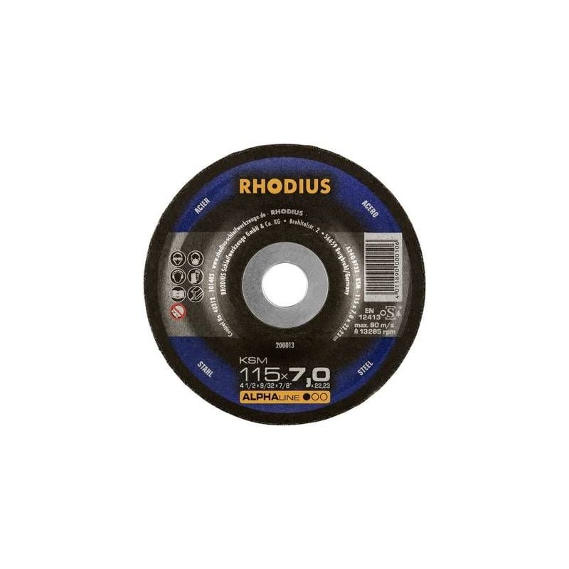 Disque à dégrossir déporté Rhodius ksm 210749 115 mm 22.23 mm 1 pc(s)