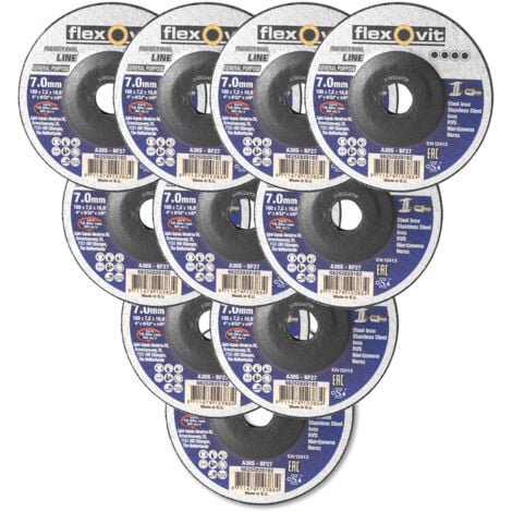 Disque à ébarber Disque abrasif 100 x 7 mm Set de 10 pièces pour l'atelier Industrie DIY
