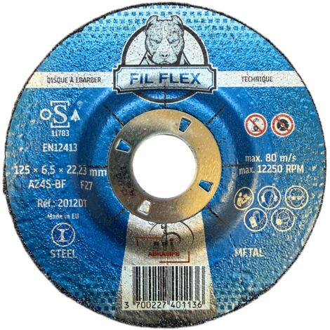 DISQUE A EBARBER METAL 125X1,6X22 BOMBÉ FIL FLEX