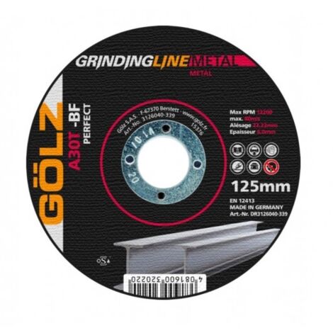 Disque à ébarber pour acier 230x6x22,23mm - DRONCO - 3236041100