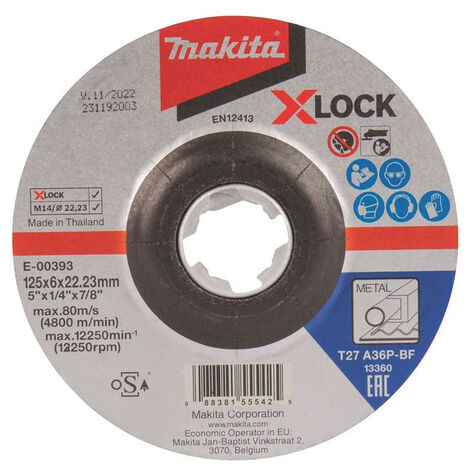 Disque à ébarber X-Lock pour meuleuses Ø125 mm - MAKITA E-00393
