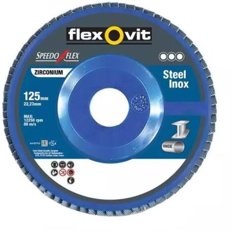 Disque à lamelle acier inox Speedoflex Zirconium D125MM GR80 Flexovit