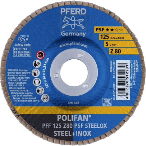 Disque à lamelle grains de 80 et Ø125mm - Pour meuler et poncer - DECO FER FORGE