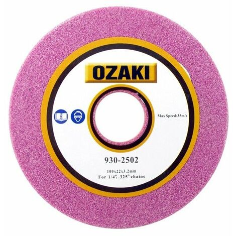 Meule à touret 100mm – Grain 32 pour affûtage précis – Alésage 22mm – Compatible affûteuses électriques