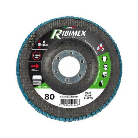 Disque à lamelles 115MM plat grain abrasif 60 Zirconium