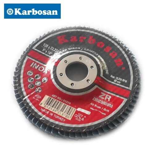 Disque à lamelles 125mm Karbosan pour Inox Zirconium conique GR80