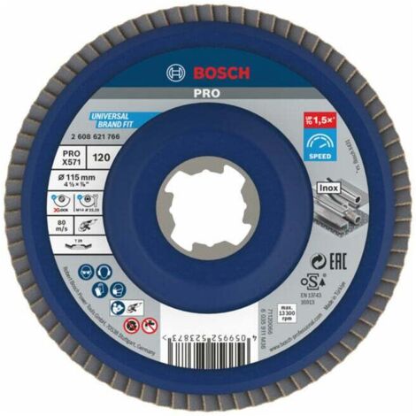Disque à lamelles Bosch X-LOCK X571 Best for Metal diamètre 115 mm grain 120 10 pièces
