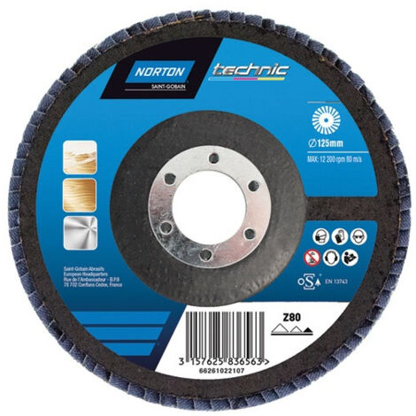 Disque à lamelles convexe sup. fibre technic 125x22 g.40 - NORTON
