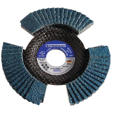 Disque à lamelles D. 115 mm granulation 80 conique INOX/acier corindon zirconien (Par 10)