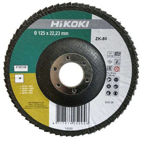 Disque à lamelles grain 80 HIKOKI 4100108 Ø125 pour métal