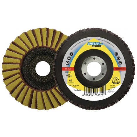 Disque à lamelles SMT 850 Kombi D. 115 mm granulation 80 conique INOX corindon z (Par 5)