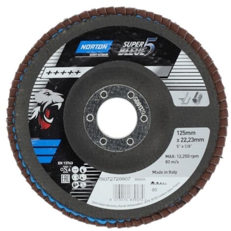 Disque à lamelles Super Bleue 5 acier/inox Norton - 80