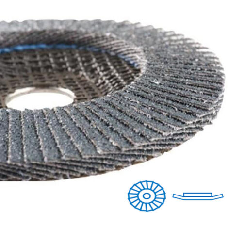 Disque à lamelles support résine conique Zirconium - Ø 125 mm - Grain 40 - Inox, acier - 1 pièce - HERMES - 6018696