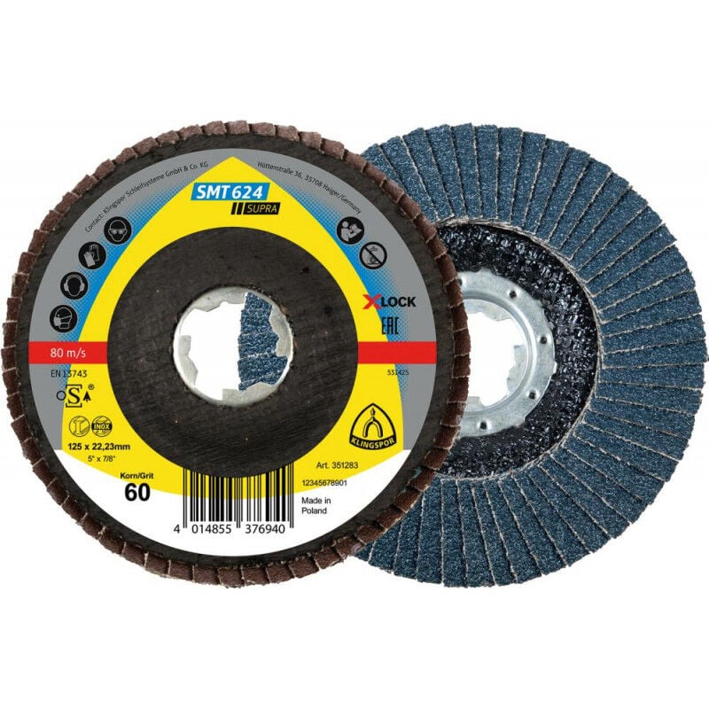 FP - Disque à lamelles x-lock 125mm k 60 gew. smt 624 Klingspor