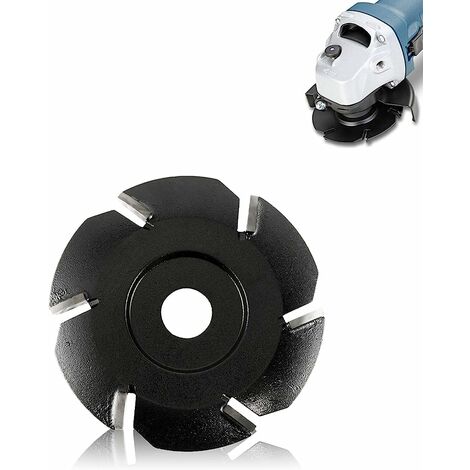 Disque à sculpter pour bois, en acier de tungstène dur, 90 mm, disques abrasifs pour meuleuse d'angle, disque de râpe à bois avec alésage de 16 mm et 6 dents pour le polissage, noir