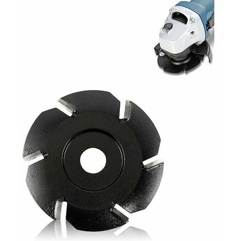 Disque à sculpter pour bois, en acier de tungstène dur, 90 mm, disques abrasifs pour meuleuse d'angle, disque de râpe à bois avec alésage de 16 mm et 6 dents pour le polissage, noir