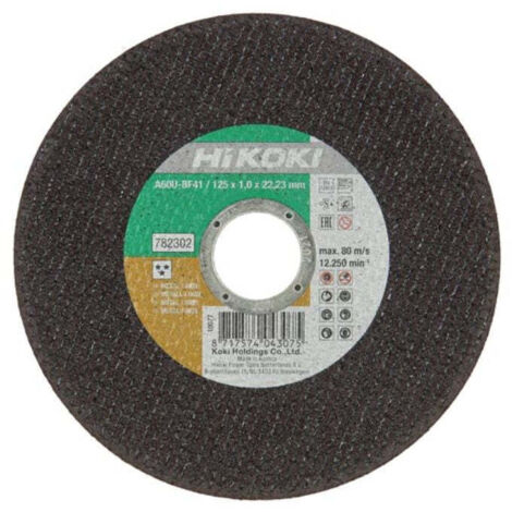Disque à tronç. inox Proline  HIKOKI Ø125 - 782302 - ép.1 m.plat