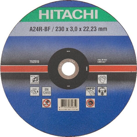 Disque à tronç. métal Proline HIKOKI Ø230 - 752515 - ép.3 m.plat