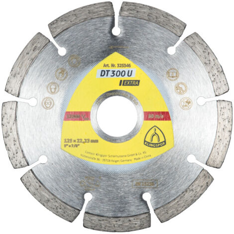 Disque à tronçonner Ø115mm diamant - DT 300 U - Klingspor 325345