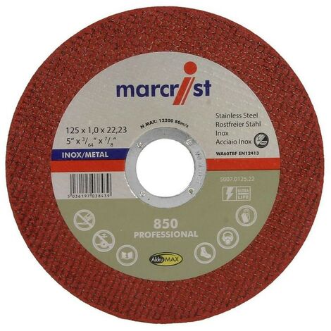 Disque à tronçonner 850 ultra fin pour métal et inox Ø125 x 1,0 mm