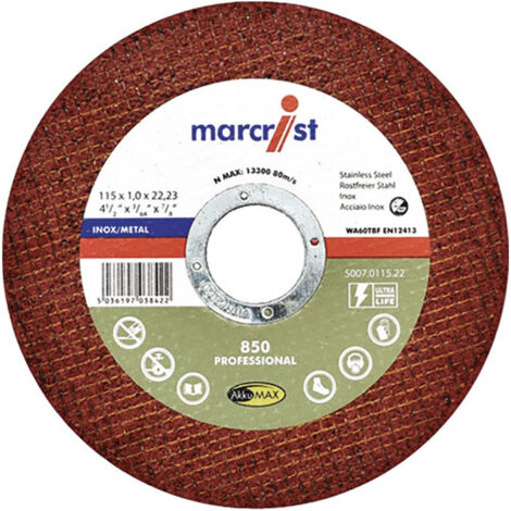 Disque à tronçonner 850 ultra fin pour métal et inox  diamètre 230 x 1,9 mm