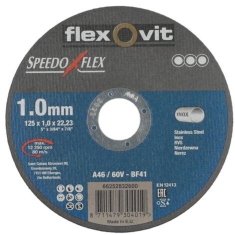 Disque à tronçonner acier inox Speedoflex 125x1 Flexovit
