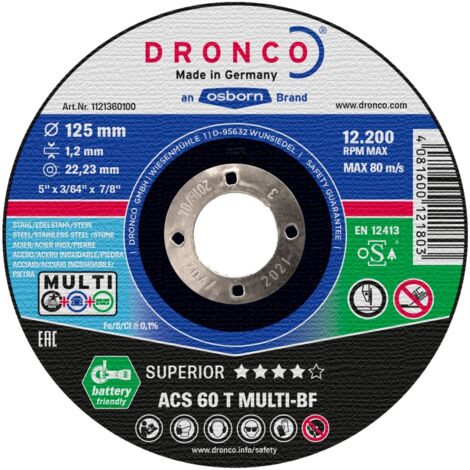 Disque à tronçonner ACS 46 / ACS 60 T Multi 115 x 1,2mm - DRONCO - 1111360