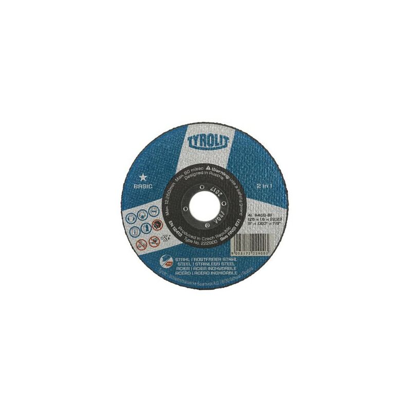 Disco Corte Acero/inox Basic 125 X 1,6 X 22 Plano - 34332873