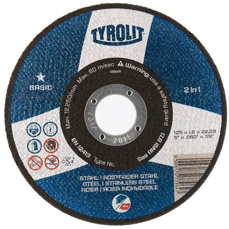 Disco C Recto Metal/inox - 125x1,6mm