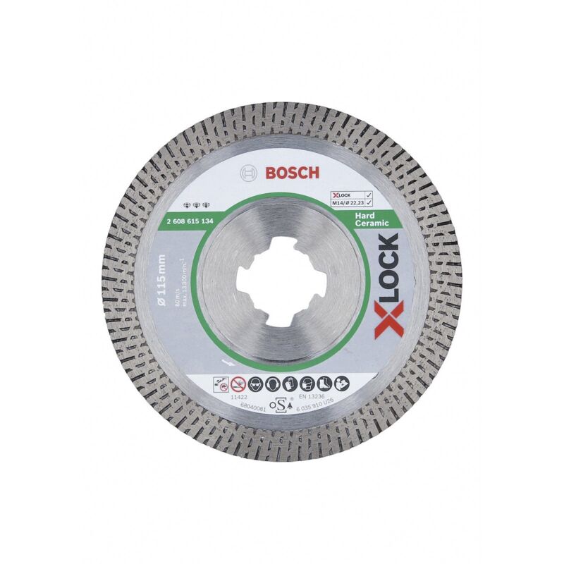 Bosch - x-lock Disque à tronçonner diamanté Best for Hard Ceramic 115 x 22,23 x 1,4 x 10 mm - 2608615134