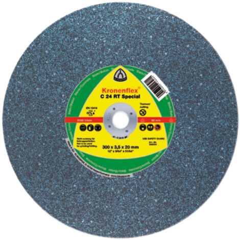Disque à tronçonner C 24 RA Special D300x3,5 mm droit perçage 20 mm KLINGSPOR (Par 10)