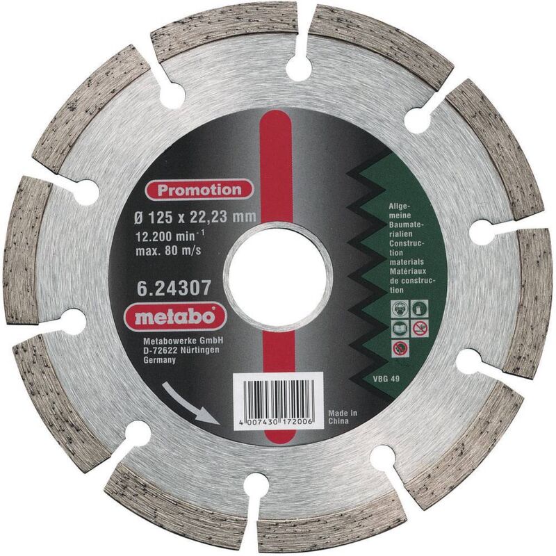 Metabo - Disque à tronçonner diamanté 624310000 Diamètre 230 mm ø intérieur 22.23 mm 1 pc(s)