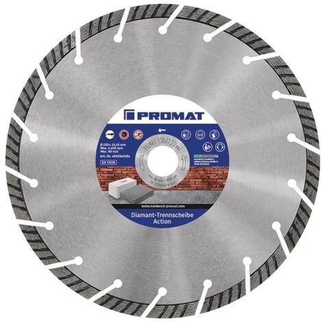 Disque à tronçonner diamant Action D. 125 mm perçage 22,23 mm 10 mm