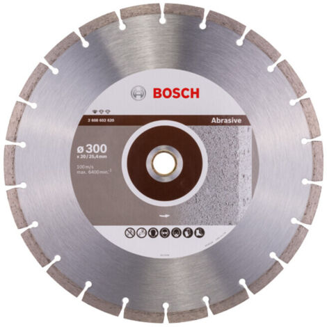 Disque à tronçonner diamant Bosch Standard pour abrasif 300 x 20,00/25,40 x 2,8 x 10 mm