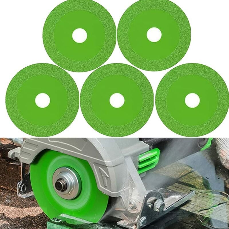 SNQ - Disque à tronçonner diamanté 5 pièces 100 mm x 15 mm, disque à tronçonner le verre disque à tronçonn