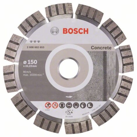 Disque à tronçonner diamanté Bosch BEST FOR CONCRETE 150 mm